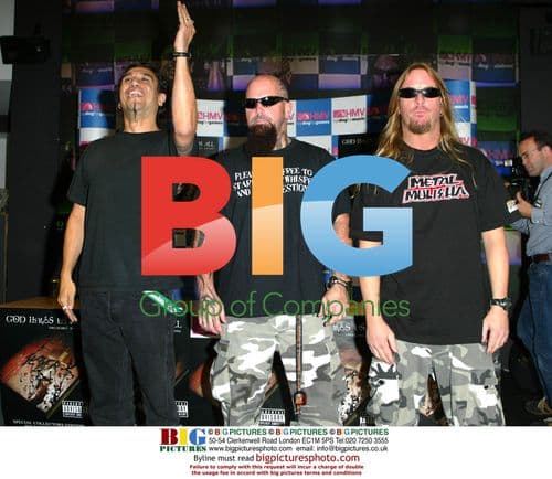 SLAYER sign copies of 'God Hates Us All' in London