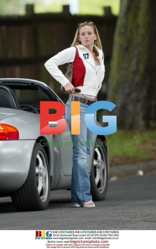 Actress Jo Taylor in England kit in London