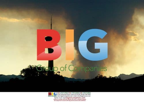 Smoke over Stratosphere Hotel in Las Vegas