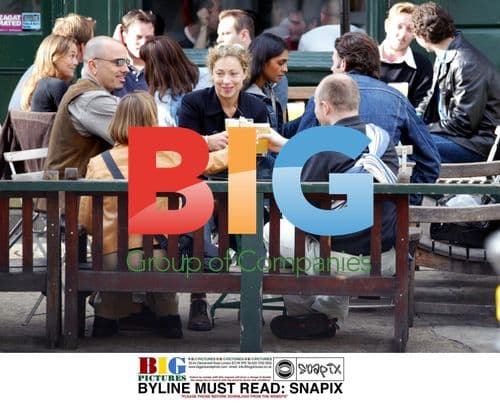 ER Star Alex Kingston Enjoys Pub Drink in London