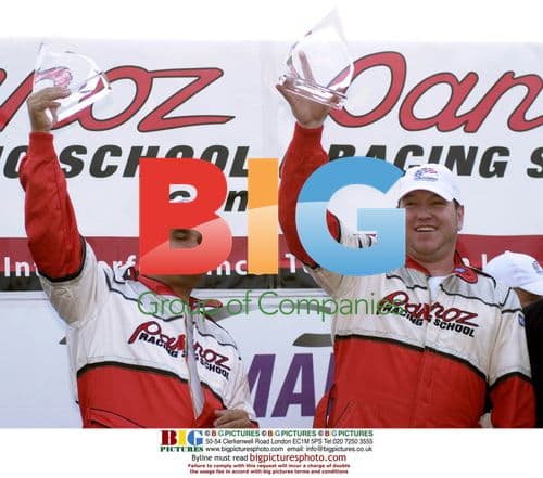 Congressman Pombo and Smashmouth's Steve Harwell at Celebrity Pro-Am Race