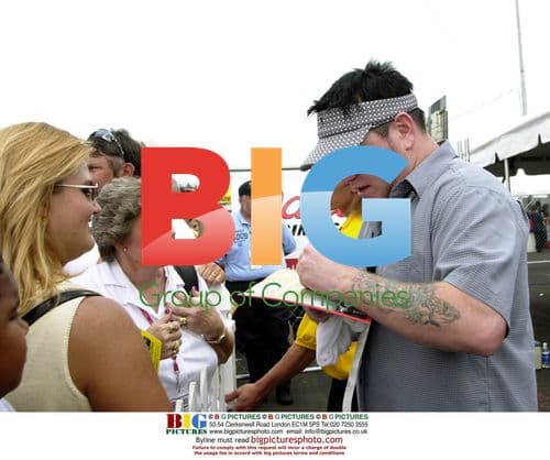 Smashmouth's Steve Harwell at Celebrity Pro-Am Race