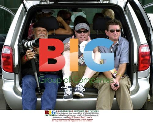 Steve Harwell of Smashmouth at Celebrity Pro-Am Race