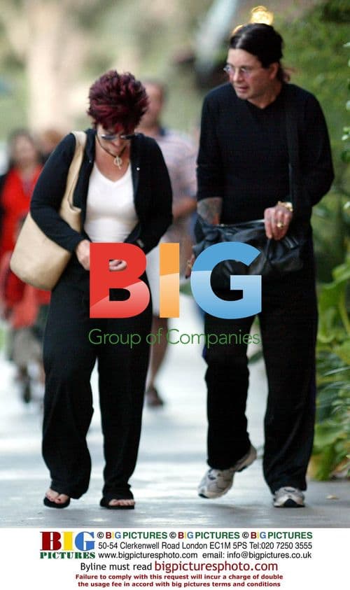 Sharon Osbourne with Ozzy and Jack in Malibu