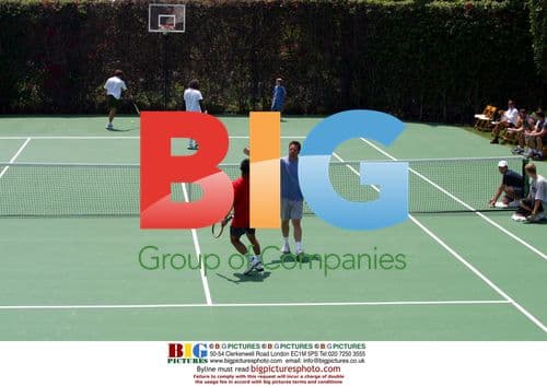 Matthew Perry at Playboy Mansion tennis event