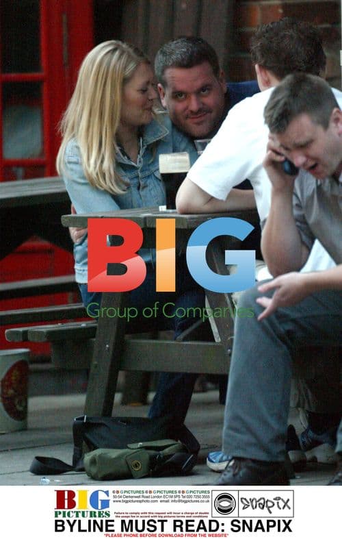 Radio DJ Chris Moyles socialises in north London