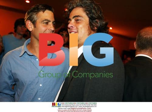 Clooney and Del Toro at "Full Frontal" Premiere