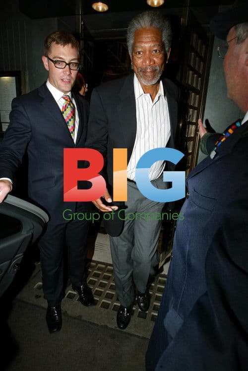 Morgan Freeman and Wife Leave London Restaurant