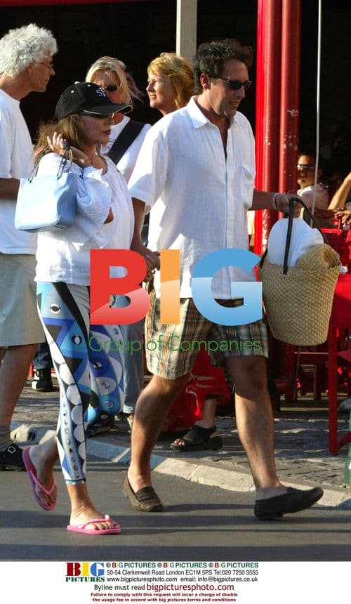 Joan Collins and Husband Percy Strolling in St Tropez