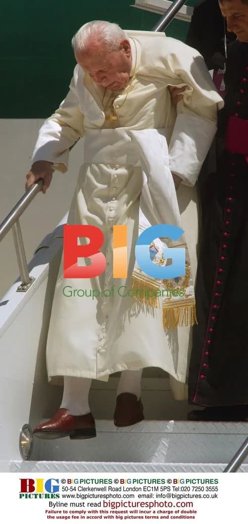 POPE JOHN PAUL II arrives in Canada