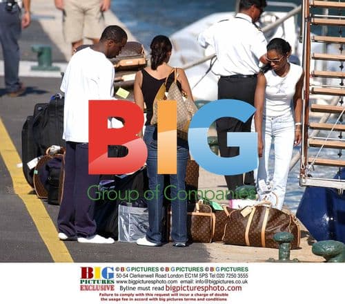 P Diddy Arrives with LV Luggage in St Tropez