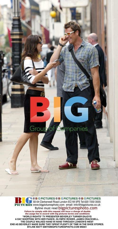 TV Presenter Beverley Turner and Fiance Out Shopping