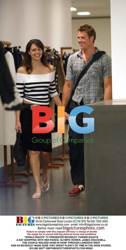 TV Presenter Beverley Turner Shopping with Fiance