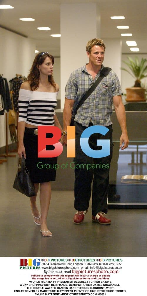 Beverley Turner and James Cracknell Shopping in London