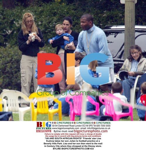 Lisa Kudrow takes son to football practice