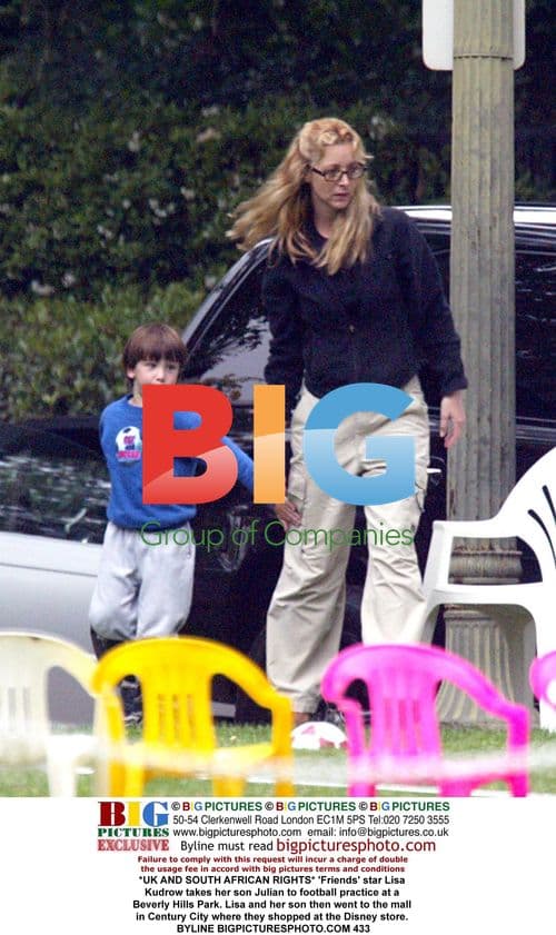 Lisa Kudrow takes son Julian to football practice, shops at mall