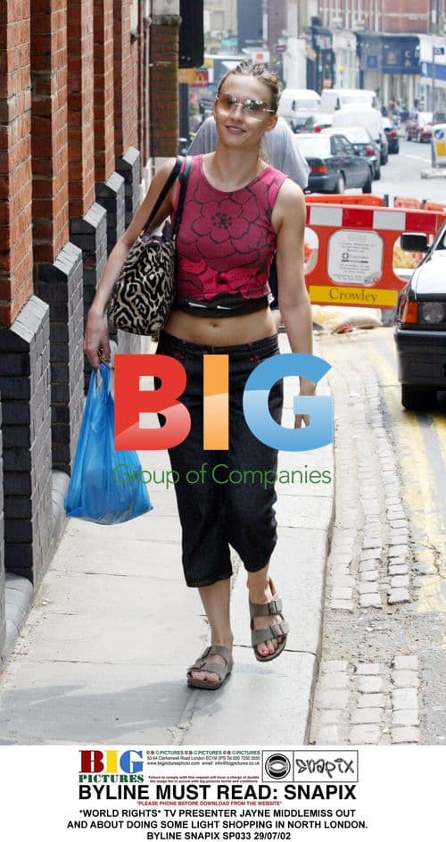 TV Presenter Jayne Middlemiss Shopping in North London