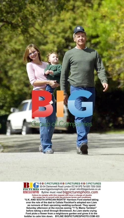 Harrison Ford and Calista Flockhart with son Liam