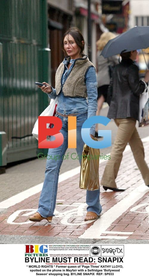 Kathy Lloyd spotted shopping in Mayfair