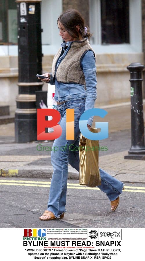 Kathy Lloyd spotted shopping in Mayfair