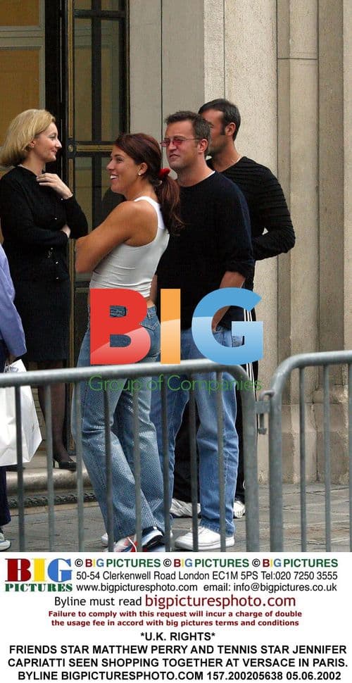 Matthew Perry and Jennifer Capriati Shopping in Paris