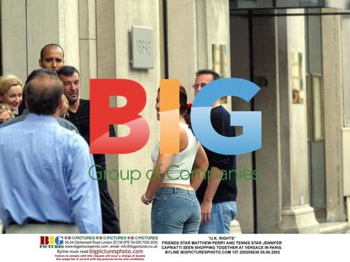 Matthew Perry and Jennifer Capriati Shopping in Paris