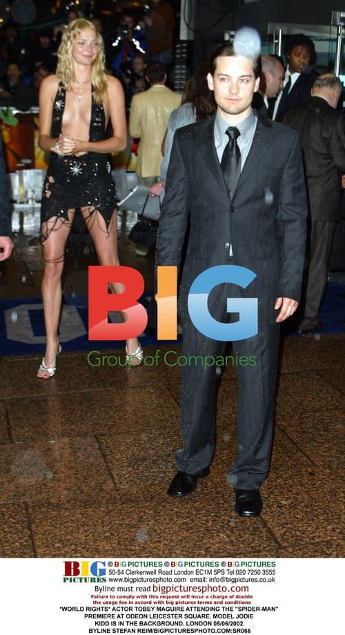 Tobey Maguire and Jodie Kidd at 'Spider-Man' Premiere