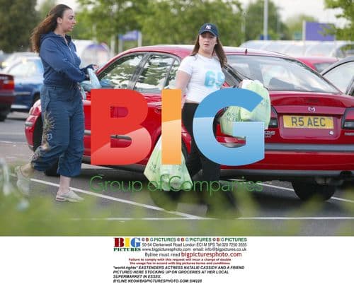 Natalie Cassidy grocery shopping in Essex