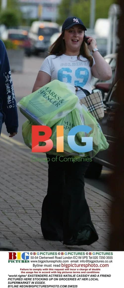 Natalie Cassidy grocery shopping in Essex
