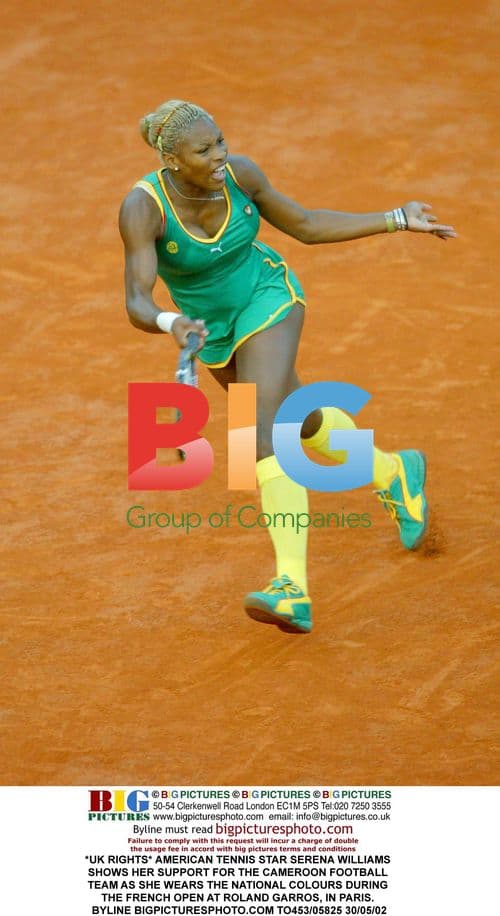 Serena Williams supports Cameroon at French Open