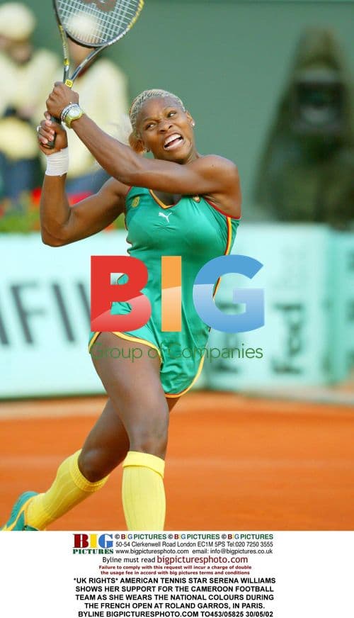 Serena Williams supports Cameroon at French Open