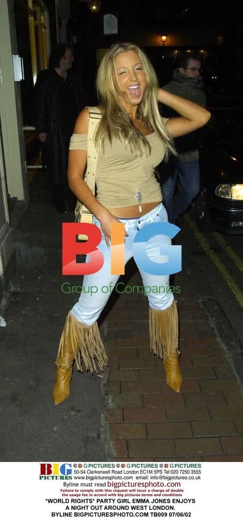Emma Jones Enjoys Night Out in West London