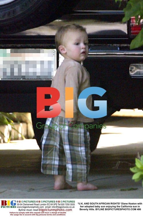 Diane Keaton with adopted son in Beverly Hills