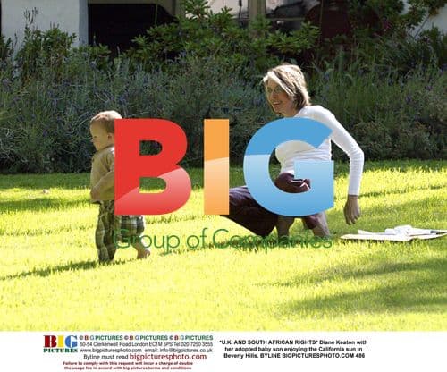 Diane Keaton and adopted son in Beverly Hills