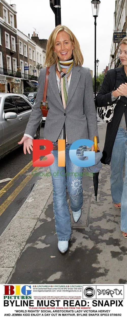 Lady Victoria Hervey and Jemma Kidd in Mayfair