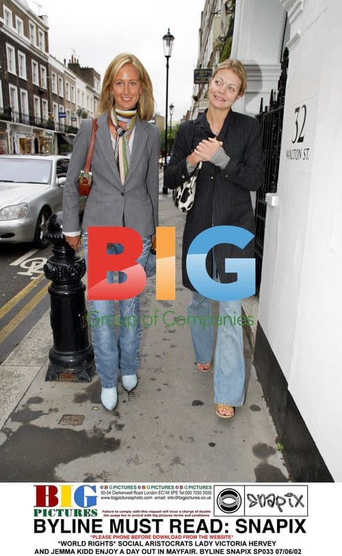 Lady Victoria Hervey and Jemma Kidd in Mayfair