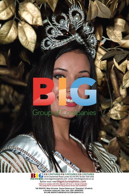 Miss Universe Oxana Fedorova at "Zharptiza" Restaurant