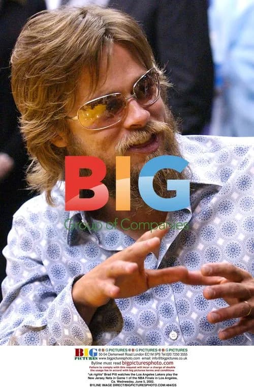 Brad Pitt at Lakers vs. Nets NBA Finals Game 1