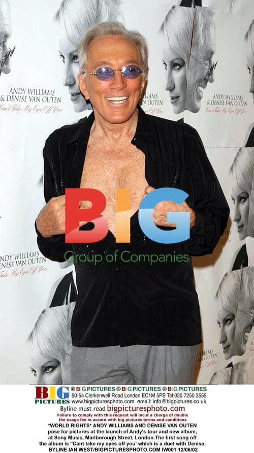 Andy Williams and Denise Van Outen at Album Launch