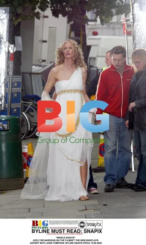 Joely Richardson on Barclays Advert Set