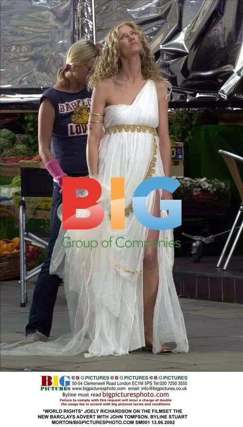 Joely Richardson on Barclays advert set