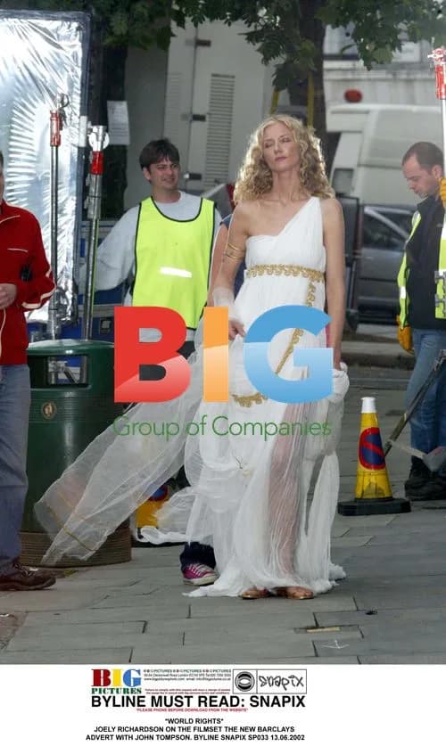 Joely Richardson on Barclays advert set