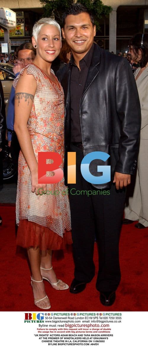 Adam Beach and Tara Mason at Windtalkers Premiere