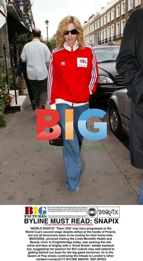 Madonna Wears 'Great Britain' Tracksuit Top