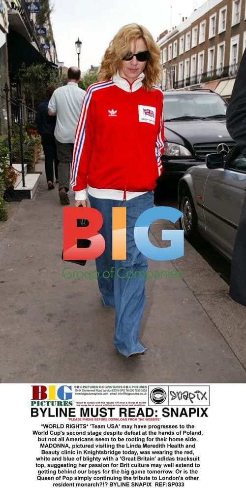 Madonna visits London clinic in British tracksuit