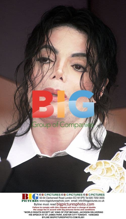 Michael Jackson Delivers Speech at Exeter City