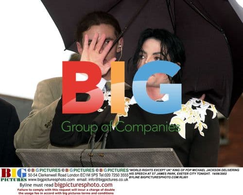 Michael Jackson Delivers Speech in Exeter