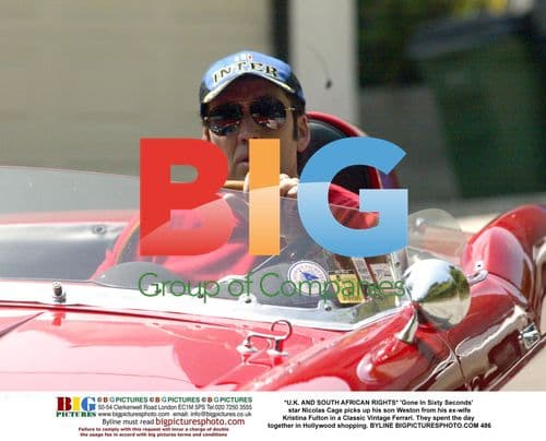 Nicolas Cage with son Weston in Ferrari