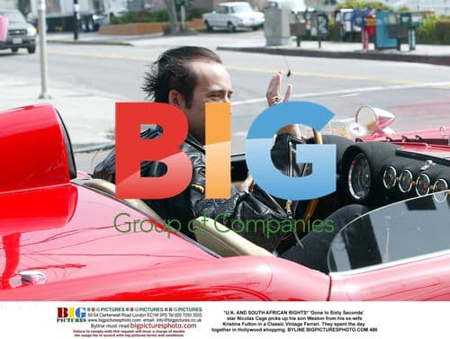 Nicolas Cage picks up son Weston in Ferrari