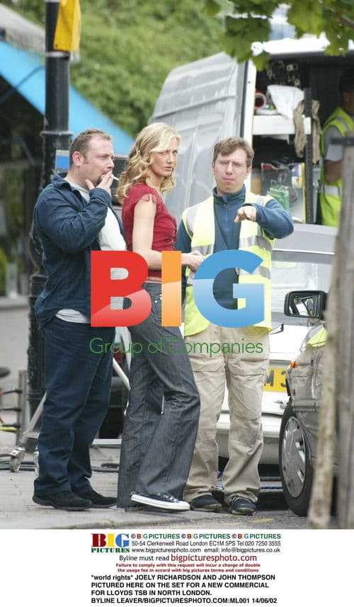 Joely Richardson and John Thompson on Lloyds TSB Commercial Set